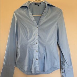 Express Sky Blue Button-Down Shirt